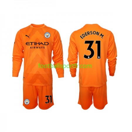 Tenue Manchester City Ederson M 31 Gardien Enfant Troisieme 2022-2023 Maillot de Foot ML